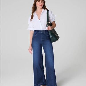 New NWT SPANX Wide Leg Jeans in M Medium Authentic Blue $148